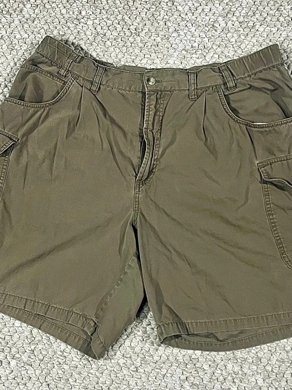 Columbia Cargo Shorts Mens 38 Green Outdoors Hiking Camping Pockets Fishing